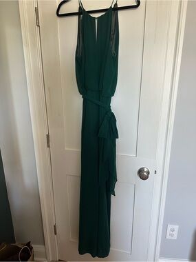 Donna Morgan Collection teal blue wide leg jumpsuit
